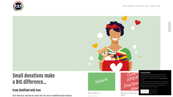 Screenshot of the Your Kids Around The World website