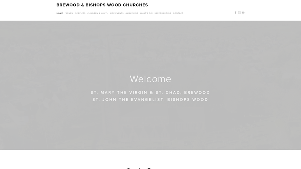 Screenshot of the The Parochial Church Council Of The Ecclesiastical Parish Of St Mary The Virgin And St Chad, Brewood website