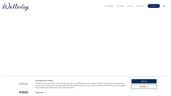 Screenshot of the Wellesley Charitable Foundation website