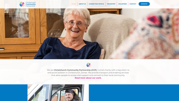 Screenshot of the Christchurch Community Partnership Ltd website