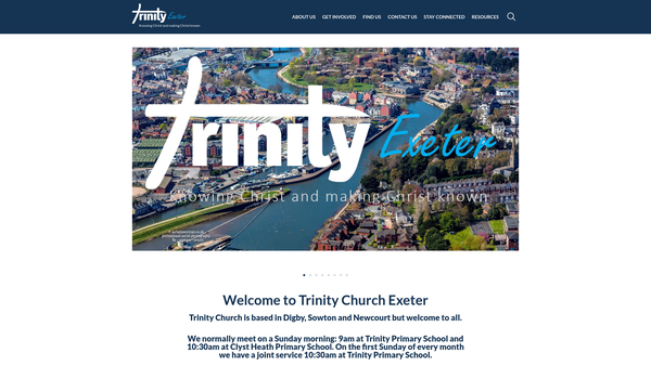 Screenshot of the The Parochial Church Council Of The Parish Of Holy Trinity Exeter website