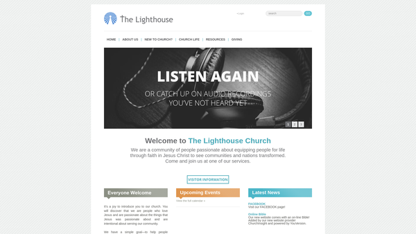 Screenshot of the The Lighthouse Church - New Malden website