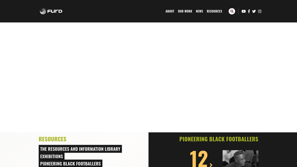 Screenshot of the Football Unites Racism Divides Educational Trust website