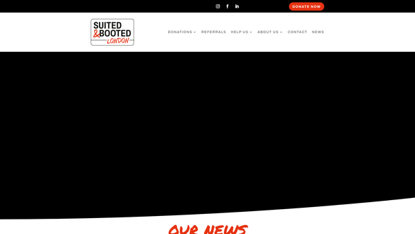 Screenshot of the The Suited & Booted Centre Limited website