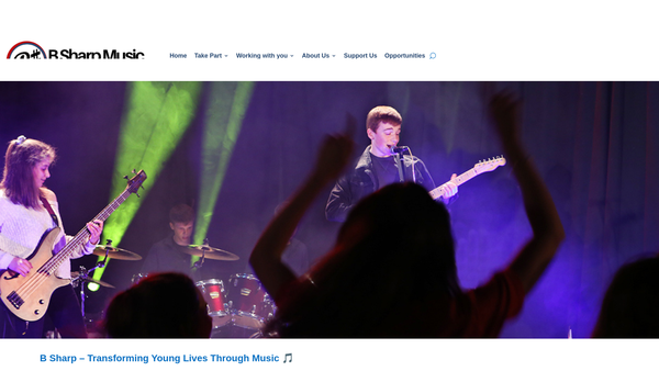 Screenshot of the B Sharp Ltd website