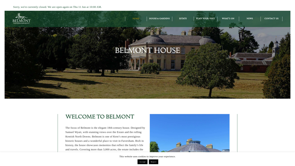 Screenshot of the Harris (Belmont) Charity website