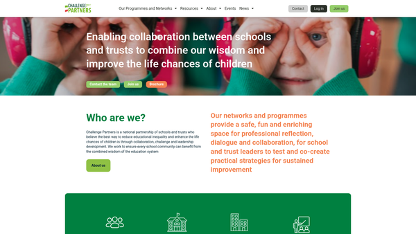 Screenshot of the Challenge Partners website