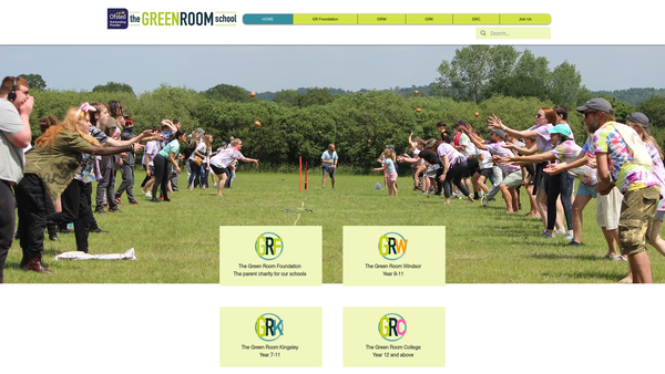 Screenshot of the The Green Room Foundation Ltd website