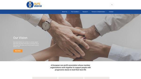 Screenshot of the Euro-Ataxia website