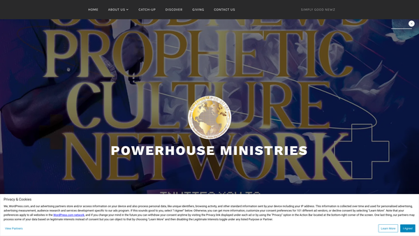 Screenshot of the Powerhouse Ministries website