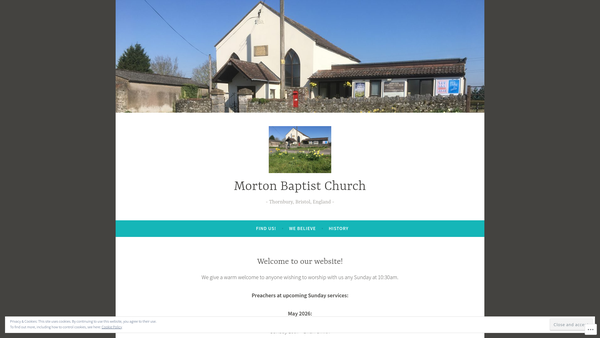 Screenshot of the Morton Baptist Chapel website