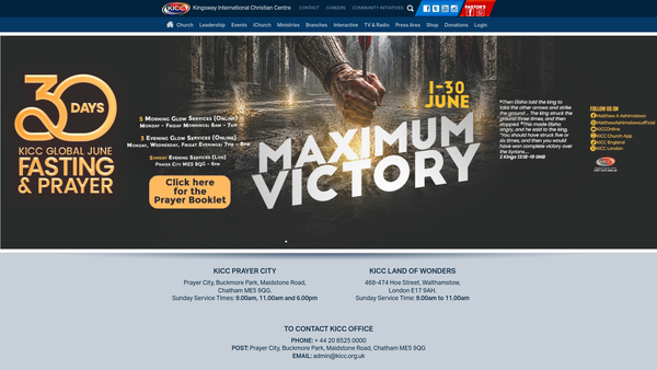 Screenshot of the The Courage Centre website