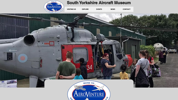 Screenshot of the South Yorkshire Aircraft Museum website