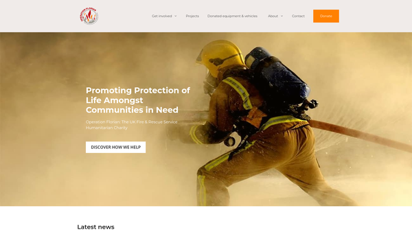 Screenshot of the Operation Florian Limited website