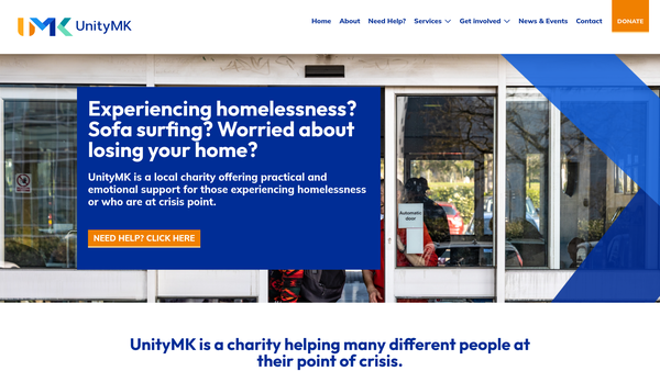 Screenshot of the UnityMK website
