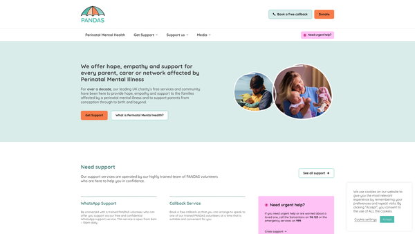 Screenshot of the Pandas Foundation website