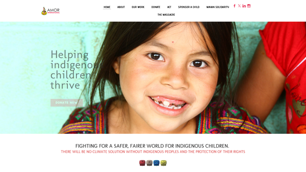 Screenshot of the Amor! website