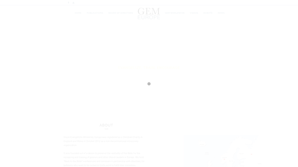 Screenshot of the Grace Evangelistic Ministries Europe website