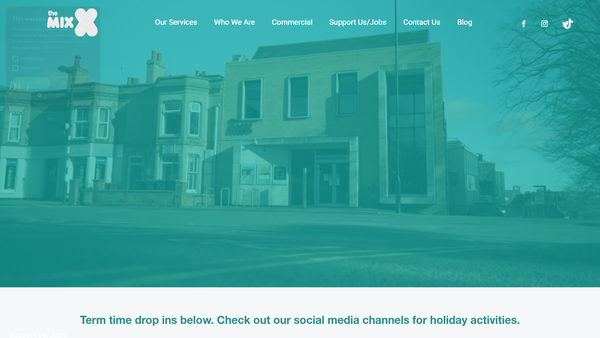Screenshot of the The Mix Stowmarket Ltd website