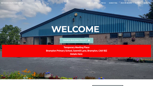 Screenshot of the Bethesda Evangelical Church website