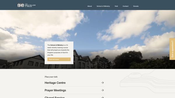Screenshot of the Cornerstone Community Church (Wales) website