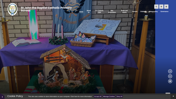 Screenshot of the Friends Of St John The Baptist School website
