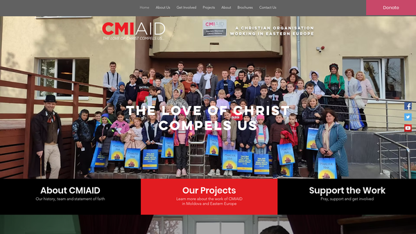 Screenshot of the Cmiaid website