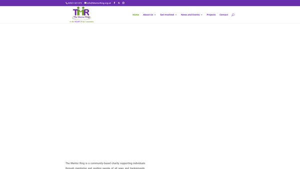 Screenshot of the The Mentor Ring website