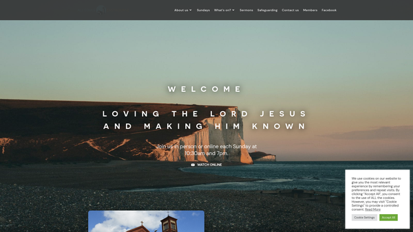 Screenshot of the The Parochial Church Council Of The Ecclesiastical Parish Of All Souls, Eastbourne website