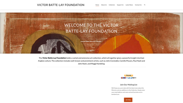 Screenshot of the Victor Batte Lay Foundation website