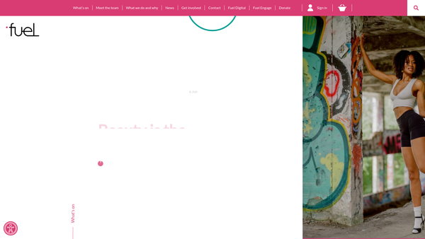 Screenshot of the Fuel Productions Ltd website