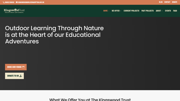 Screenshot of the Kingswood Trust website