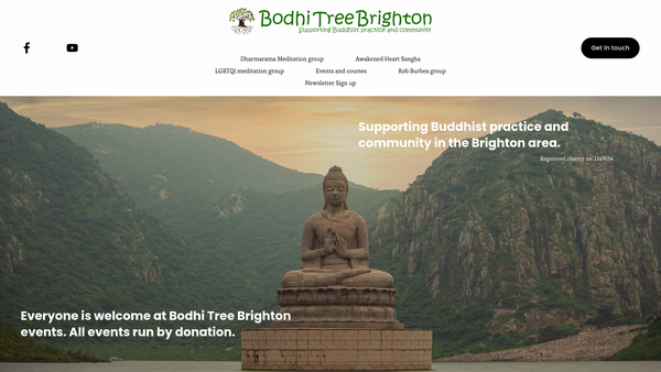 Screenshot of the Bodhi Tree Brighton website