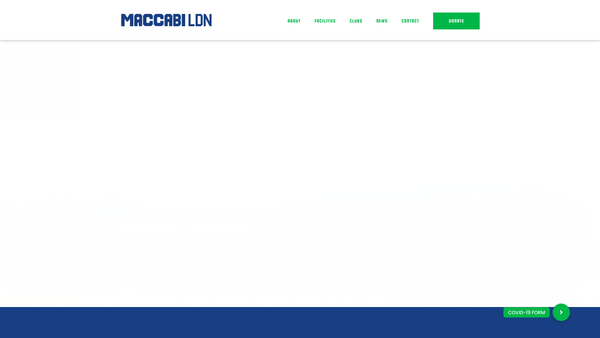 Screenshot of the Maccabi London Brady Recreational Trust website