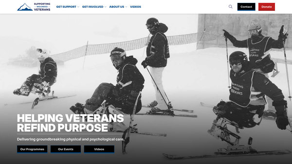 Screenshot of the Supporting Wounded Veterans Ltd website