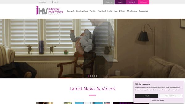 Screenshot of the Institute Of Health Visiting website