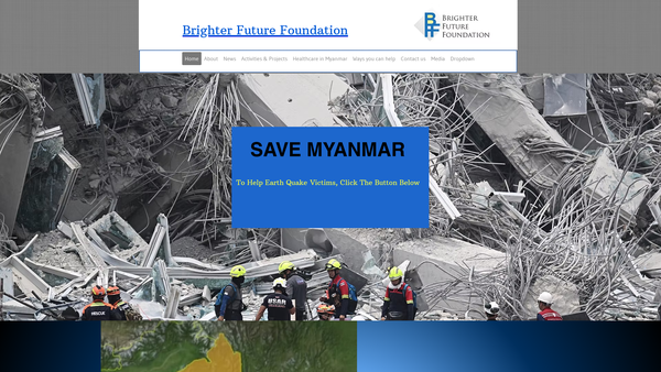 Screenshot of the Brighter Future Foundation website
