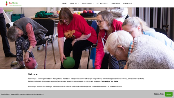 Screenshot of the Pos+ability website