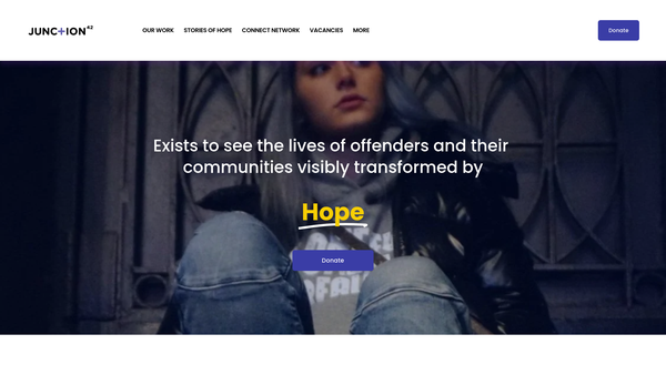 Screenshot of the The Junction 42 Foundation website