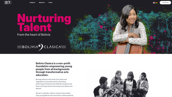 Screenshot of the Bolivia Clasica Limited website