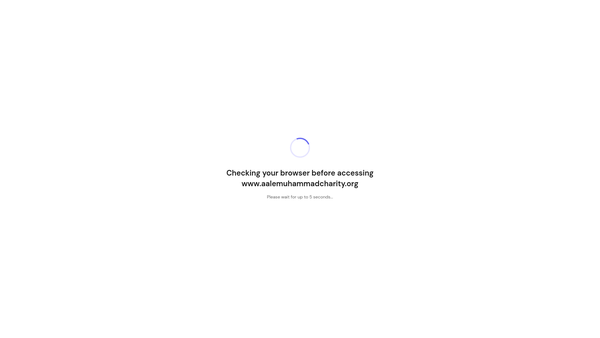 Screenshot of the Aale Muhammad Charity website