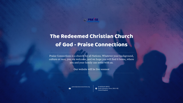 Screenshot of the The Redeemed Christian Church Of God - Praise Connections website