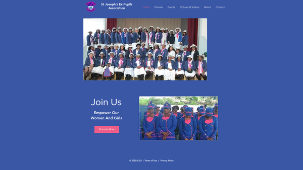 Screenshot of the St Joseph's Convent Secondary School Ex Pupil's Association website