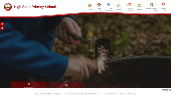 Screenshot of the Friends Of High Spen Primary School website