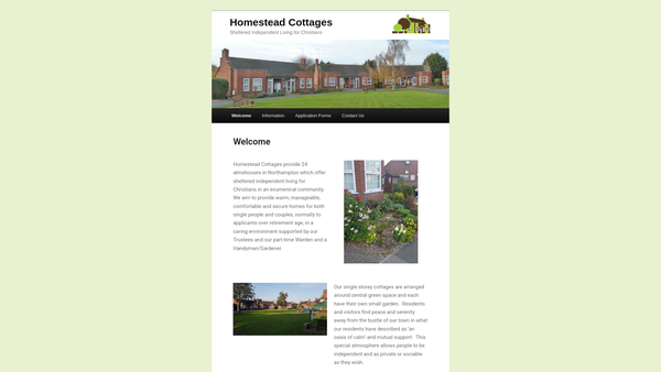 Screenshot of the The Methodist Homestead website