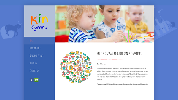 Screenshot of the Kin Cymru website