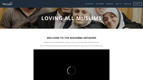 Screenshot of the Mahabba Network website