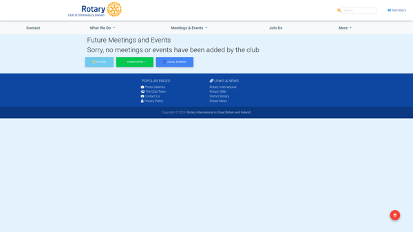 Screenshot of the The Rotary Club Of Shrewsbury Darwin Trust Fund website