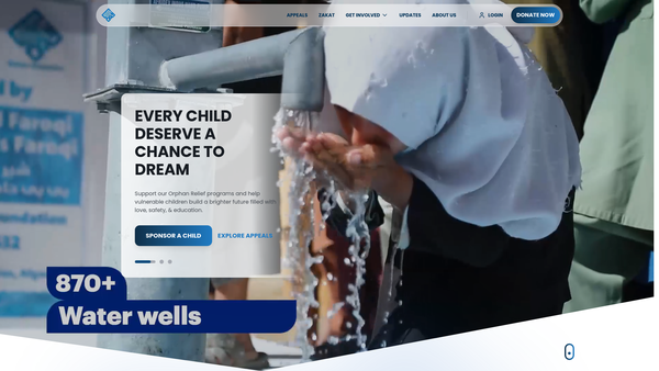 Screenshot of the Qamar foundation website