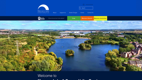 Screenshot of the Manvers Lake And Dearne Valley Trust Ltd website